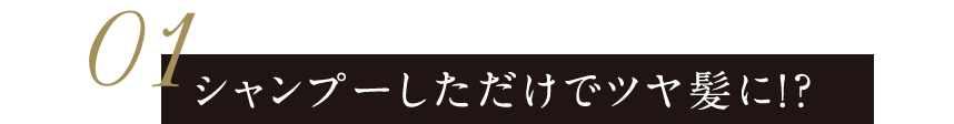 シャンプーしただけでツヤ髪に！？